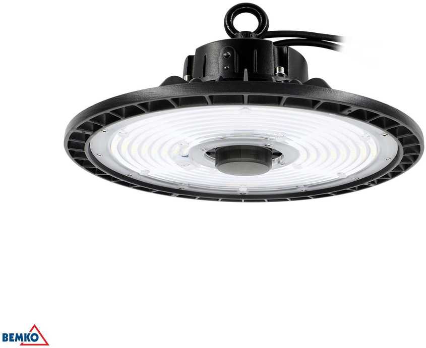 Bemko 100W LED UFO šviestuvas PARIT, juodas, 4000K, IP65, DALI
