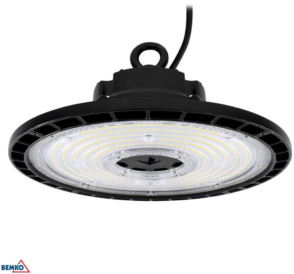 Bemko 150W LED UFO šviestuvas PARIT, juodas, 4000K, IP65, DALI
