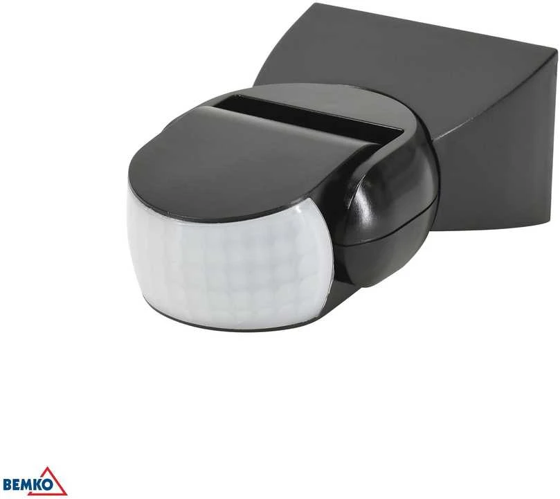 Bemko Paviršinis judesio daviklis, juodas, IP65, max 1200W, 180°, max 12m