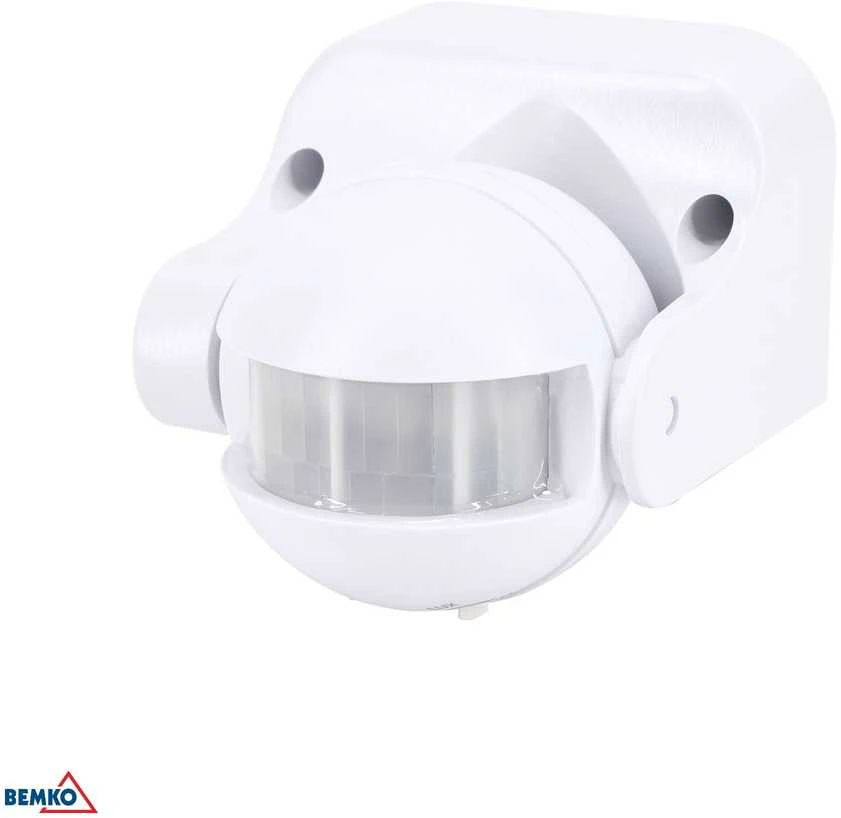 Bemko Paviršinis judesio daviklis, juodas, IP65, max 1200W, 180°, max 12m