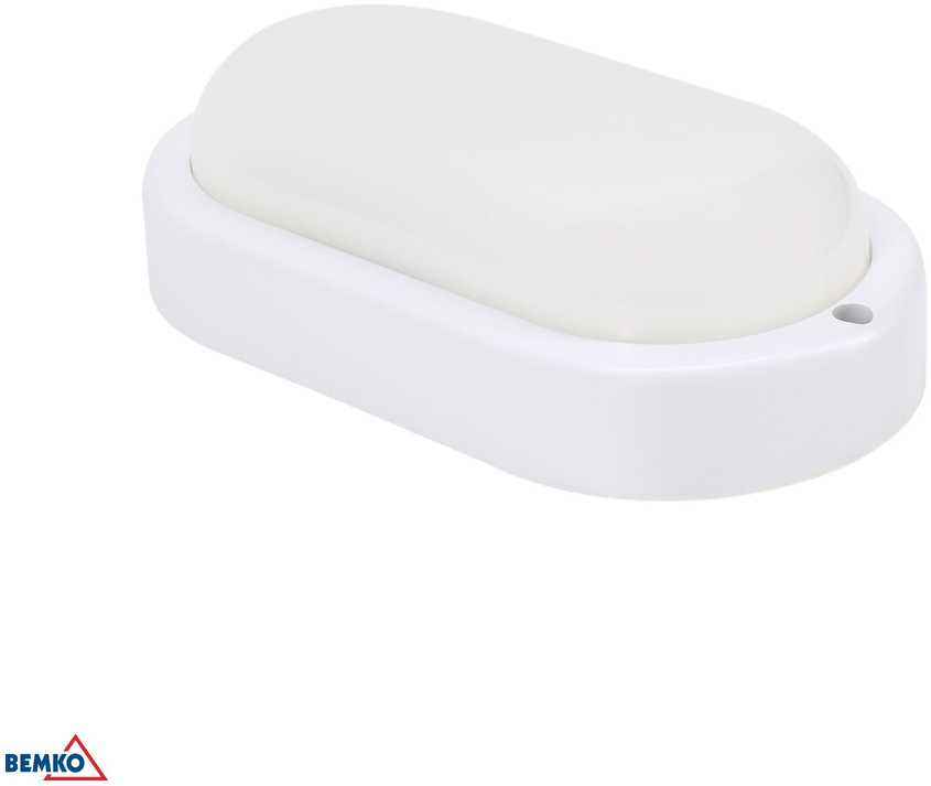 Bemko 8W LED plafonas KANLO, baltas, 4000K, IP54, 120°