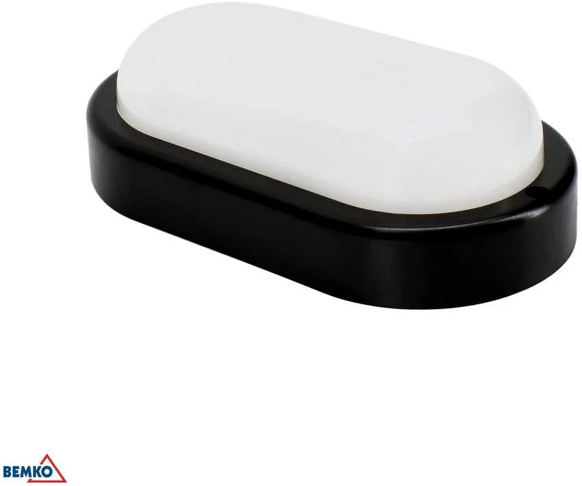 Lubinis šviestuvas Bemko 8W LED plafonas KANLO, juodas, 4000K, IP54, 120°