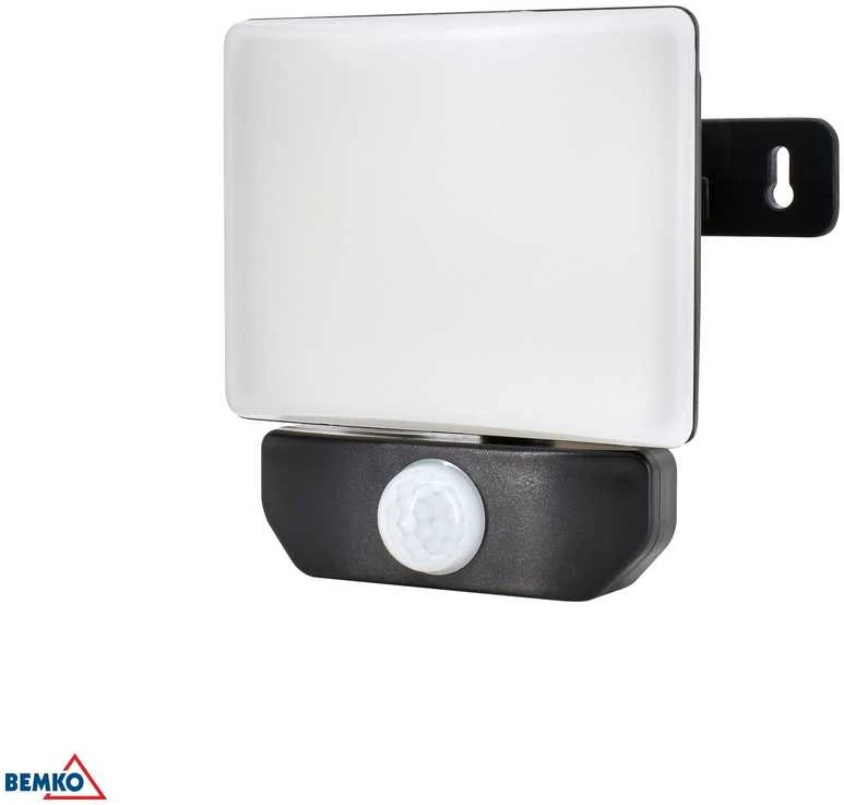 Bemko 10W LED prožektorius su judesio davikliu LFX, juodas, 4000K, IP65, 110°