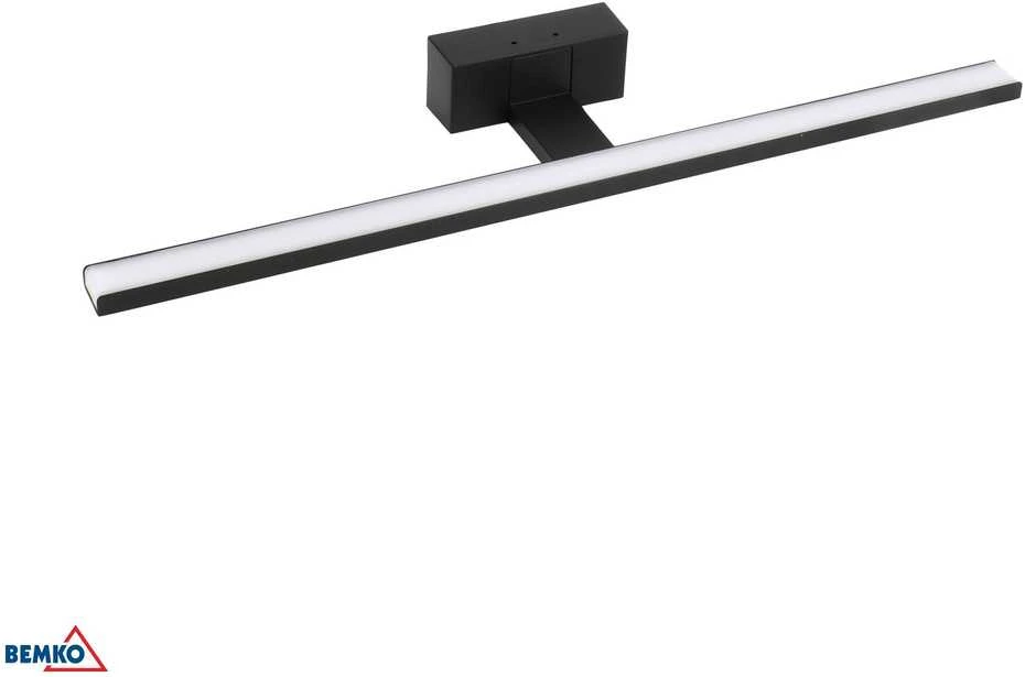 Sieninis šviestuvas Bemko 12W LED veidrodžio šviestuvas KEIRA, juodas, 4000K, IP44