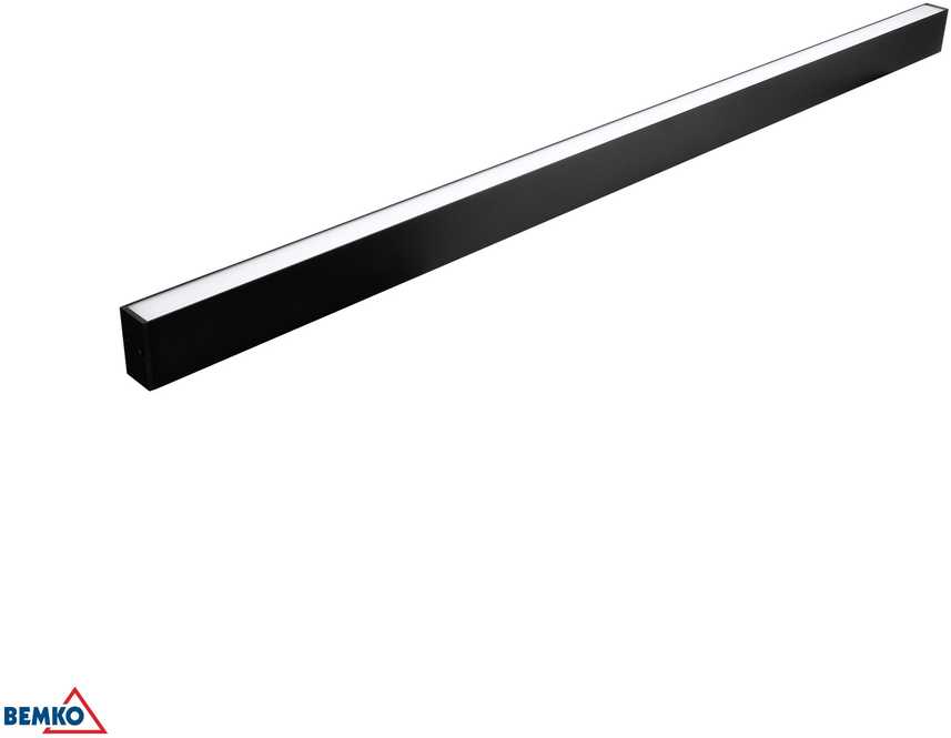 Pakabinamas šviestuvas Bemko 40W LED linijinis šviestuvas LORIEN, 120cm, juodas, 4000K
