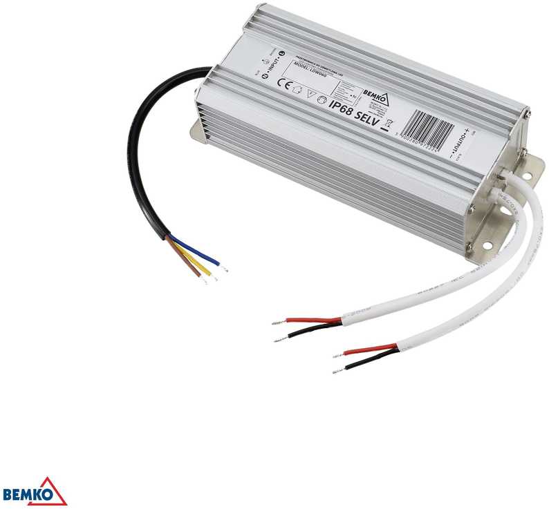 Bemko 60W LED maitinimo šaltinis, 24V, IP68