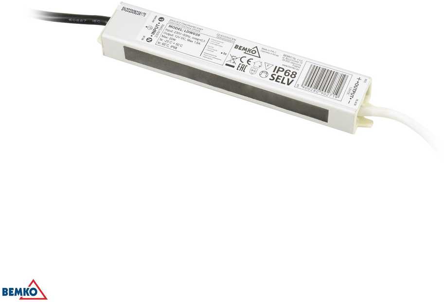 Bemko 30W LED maitinimo šaltinis, 12V, IP68