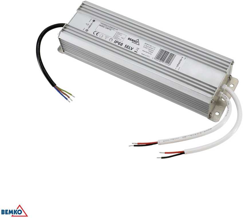 Bemko 150W LED maitinimo šaltinis, 24V, IP68