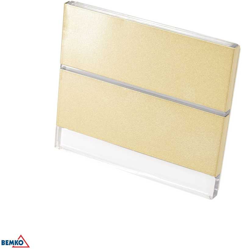 Bemko 1,2W LED sieninis šviestuvas laiptų apšvietimui STEPPER, šampano sp., 3000K