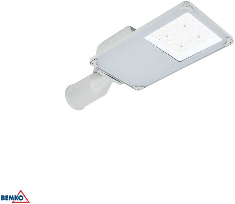 Bemko 30W LED gatvės šviestuvas JAGER, pilkas, 4000K, IP66