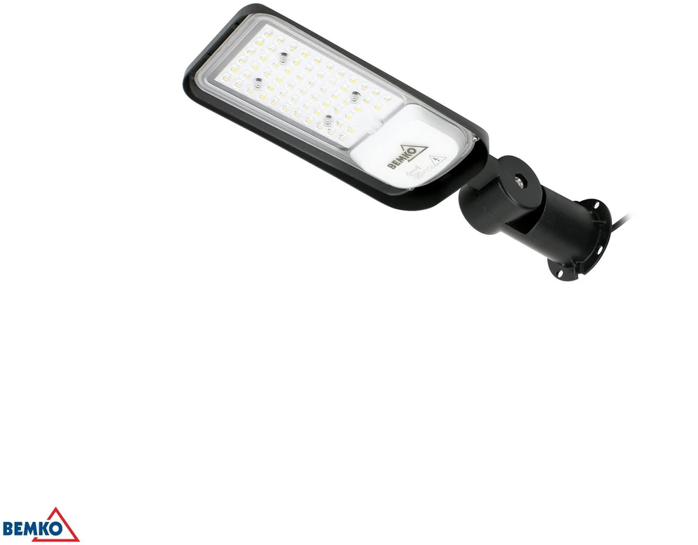 Bemko 50W LED gatvės šviestuvas JAZMIN, juodas, 4000K, IP65, 140°x70°