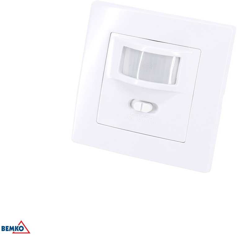 Bemko Įleidžiamas judesio daviklis, baltas, IP20, max 500W, 160°, max 9m