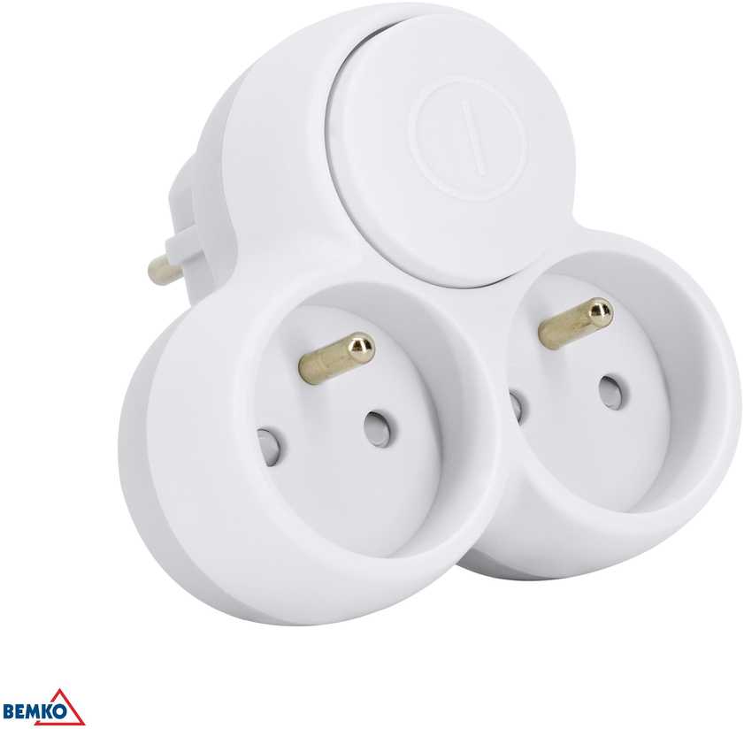 Bemko Trivietis lizdo adapteris, max 3500W