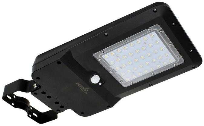 Bemko 15W LED gatvės šviestuvas su saulės baterija ir judesio davikliu, juodas, 4000K, IP65