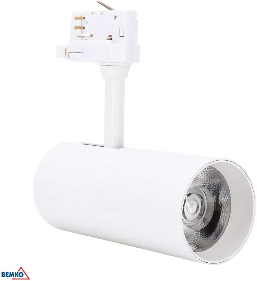 Bemko 30W LED akcentinis šviestuvas į 3 fazių bėgelį VERKO, baltas, 4000K