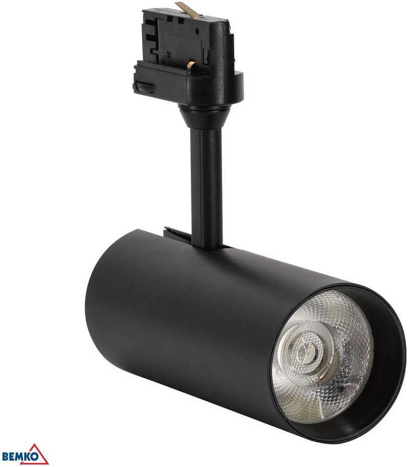 Bemko 30W LED akcentinis šviestuvas į 3 fazių bėgelį VERKO, juodas, 4000K