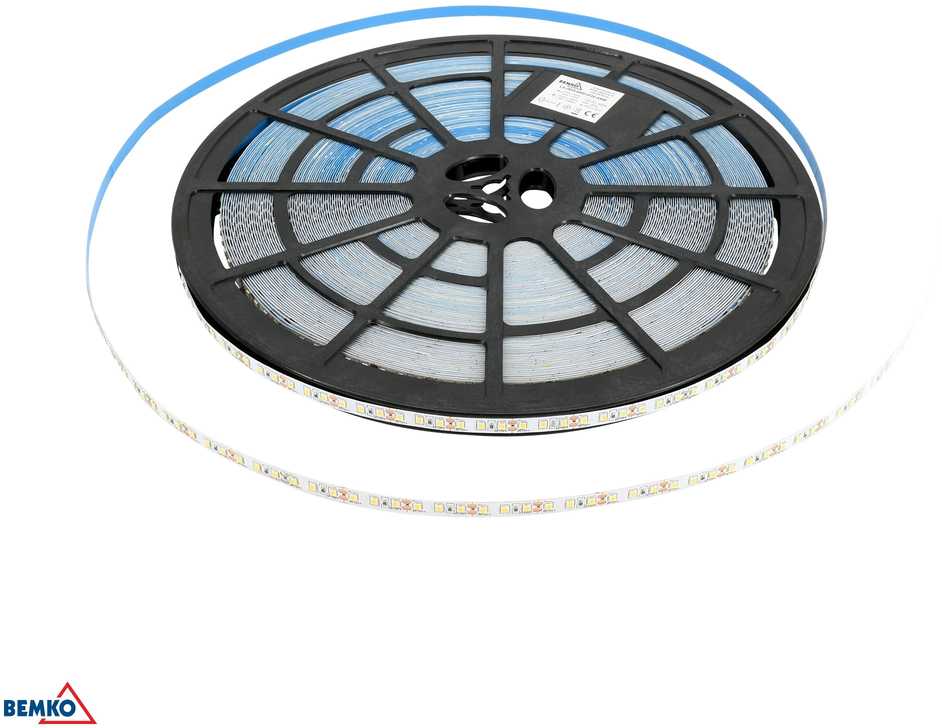Bemko 9,2W/m LED juosta PREMIUM, 12V, 6500K, 50m ritė