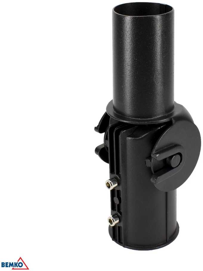 Bemko Gatvės šviestuvo (150W) montavimo adapteris, juodas