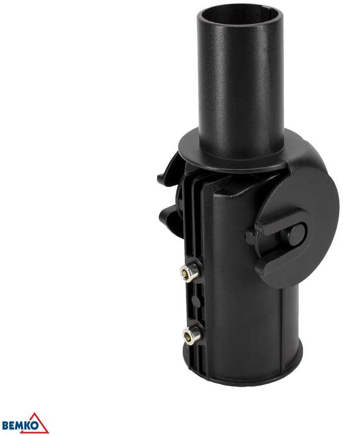 Bemko Gatvės šviestuvo (150W) montavimo adapteris, juodas