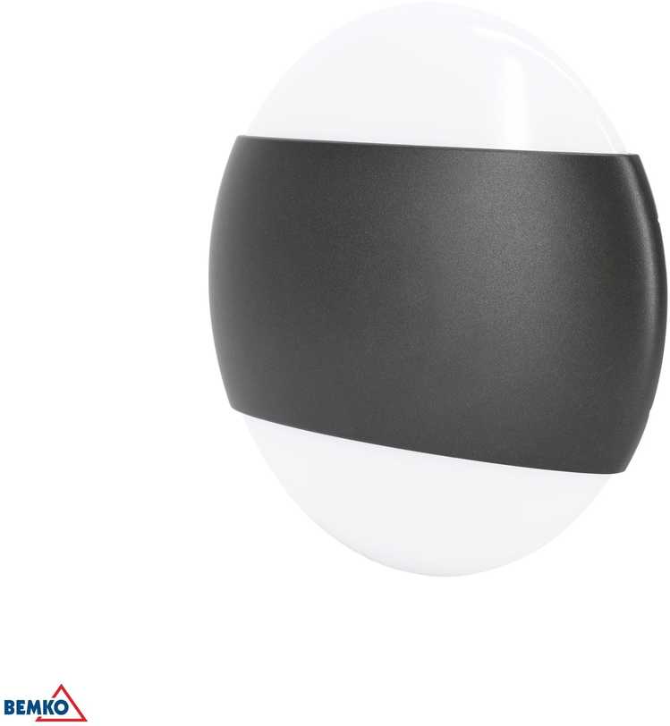 Sieninis šviestuvas Bemko 10W LED sieninis fasado šviestuvas VALANT, grafito sp., 4000K, IP65