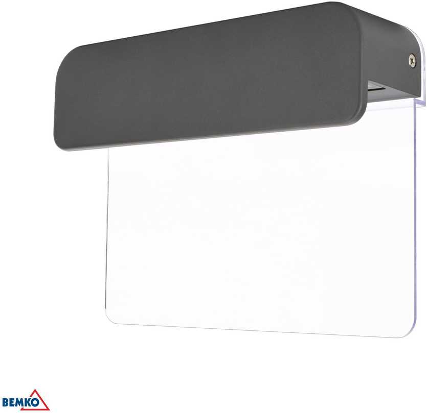 Sieninis šviestuvas Bemko 16W LED sieninis fasado šviestuvas VALANT, grafito sp., 3000K, IP65