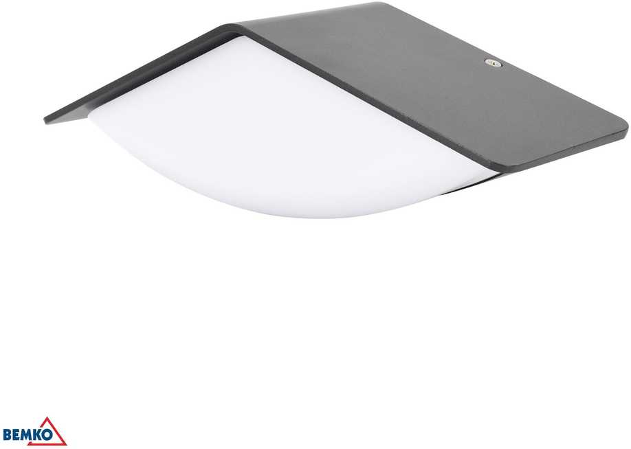 Sieninis šviestuvas Bemko 8,5W LED sieninis fasado šviestuvas VALANT, pilkas, 3000K, IP65