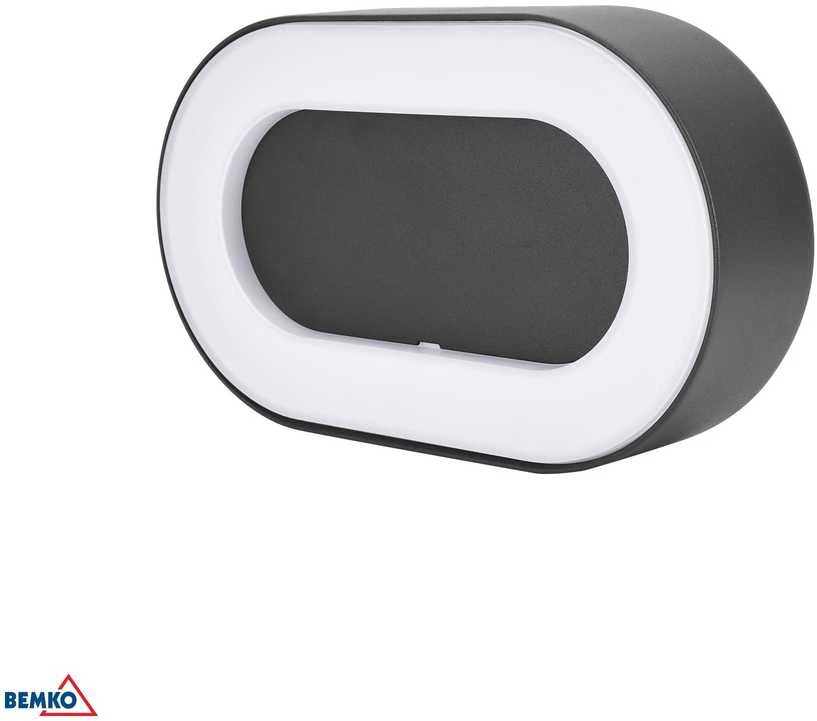 Sieninis šviestuvas Bemko 10W LED sieninis fasado šviestuvas VALIT, grafito sp., 4000K, IP65, 120°