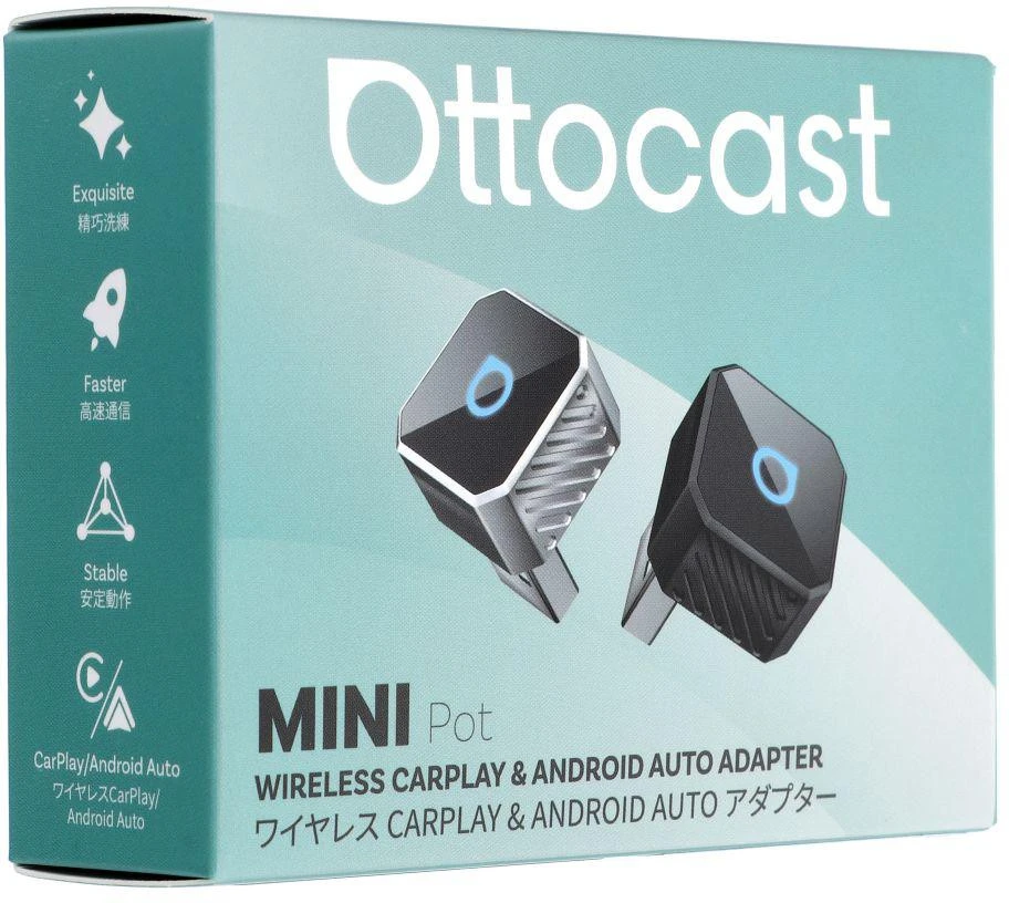 Wireless car adapter OTTOCAST Mini Cube T3 juodas