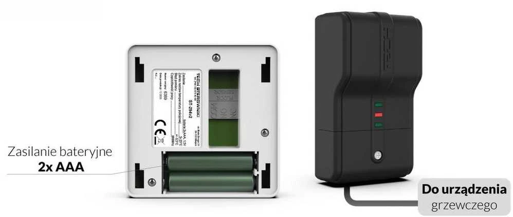 Programuojamas radiobanginis patalpos termostatas Tech EU-294-V2 baltas