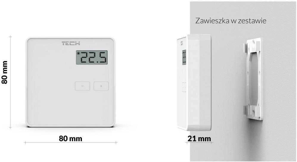 Programuojamas radiobanginis patalpos termostatas Tech EU-294-V2 baltas
