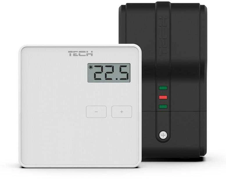 Programuojamas radiobanginis patalpos termostatas Tech EU-294-V2 baltas