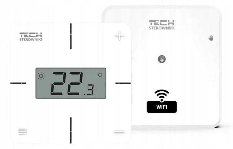 Belaidis patalpų termostatas, baltas, T-2x Wi-Fi, Tech controllers