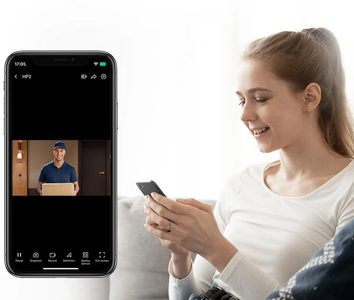 Bezprzewodowy wizjer do drzwi Ezviz CP2 2MP auksinė