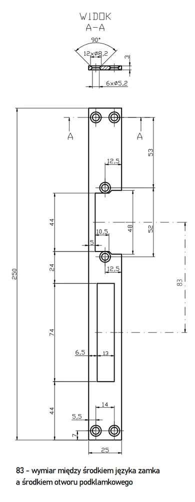 Bira HARTTE OK-P4 ilga plokščia juosta, 3 mm, STC, atvira