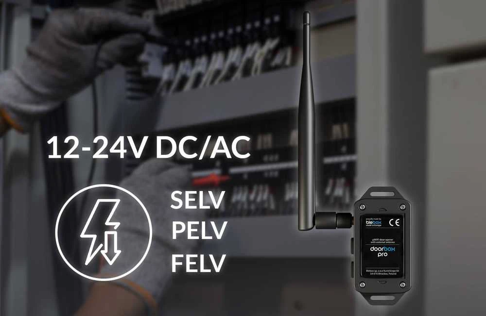 BleBox doorbox PRO – durų ir vartų valdiklis 12–24 V AC/DC WiFi – Android / iOS programėlė