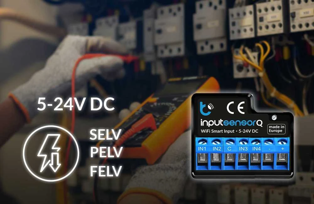 BleBox inputSensorQ – 4 kanalų WiFi įvesties modulis, 5–24 V nuolatinė srovė