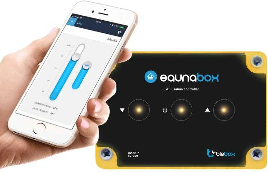 BleBox SaunaBox - WiFi šildymo valdiklis - Android / iOS