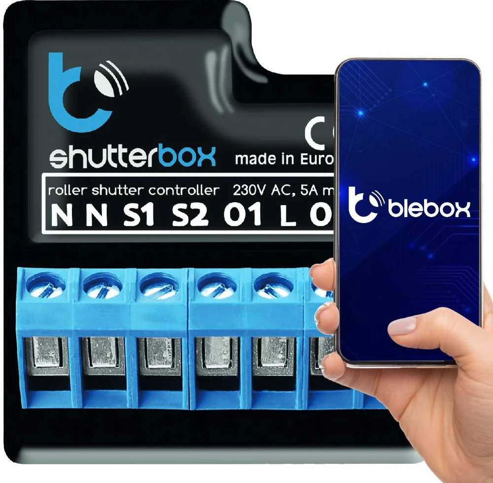 Blebox shutterBox v2.0 wifi valdomas elektrinių langų ir durų žaliuzių valdiklis