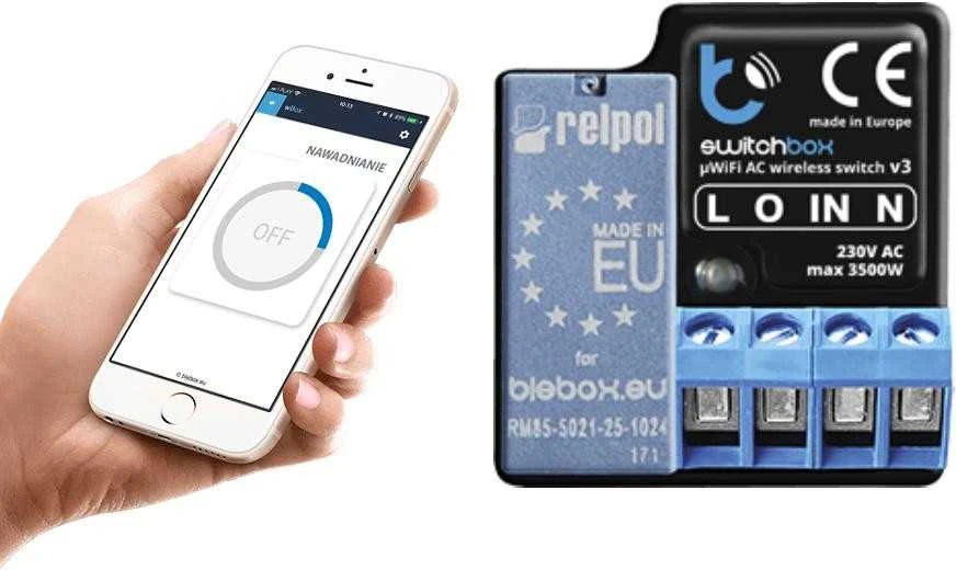BleBox SwitchBox v3 - 230V WiFi relė - Android/iOS programa