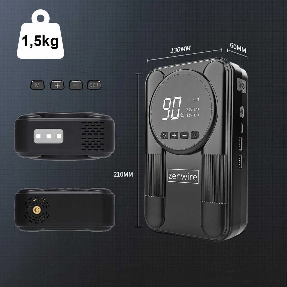 „Booster Power Bank“ automobilio užvedimo kompresorius Zenwire CYD14