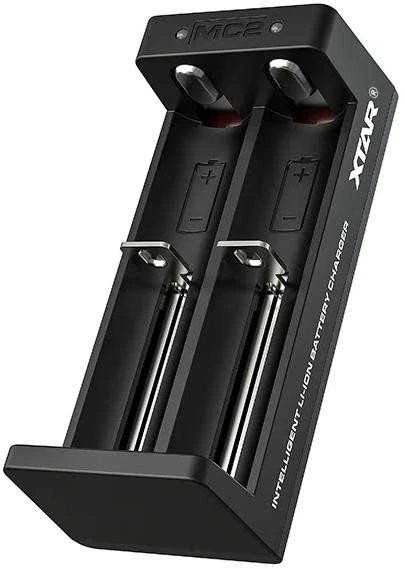 Cilindrinių ličio jonų 18650 Xtar MC2C USB-C akumuliatorių įkroviklis