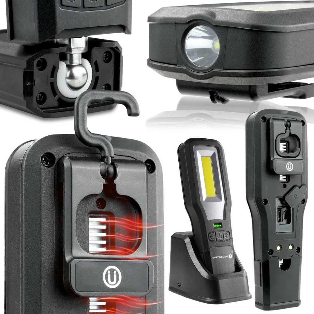 Darbinis Žibintas - everActive WL-600R Įkraunamas LED Žibintuvėlis