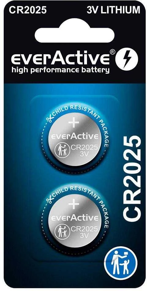 CR2025 everActive baterijos - 2 vnt pakuotė