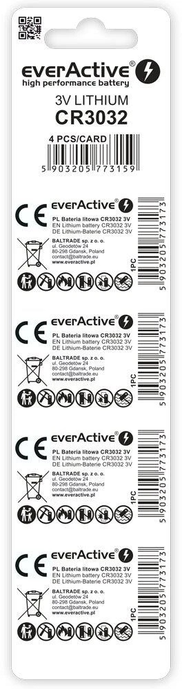 CR3032 everActive baterijos (4 vnt. pakuotėje)