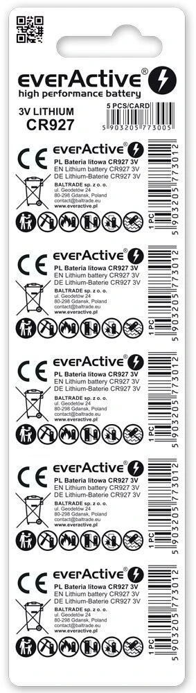 CR927 „everActive“ baterija (5 vnt. pakuotėje)