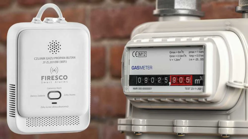 Dujų nuotėkio jutiklis propanas-butanas Firesco (LPG) JY-ZL2010W Wi-Fi Tuya Smart Life