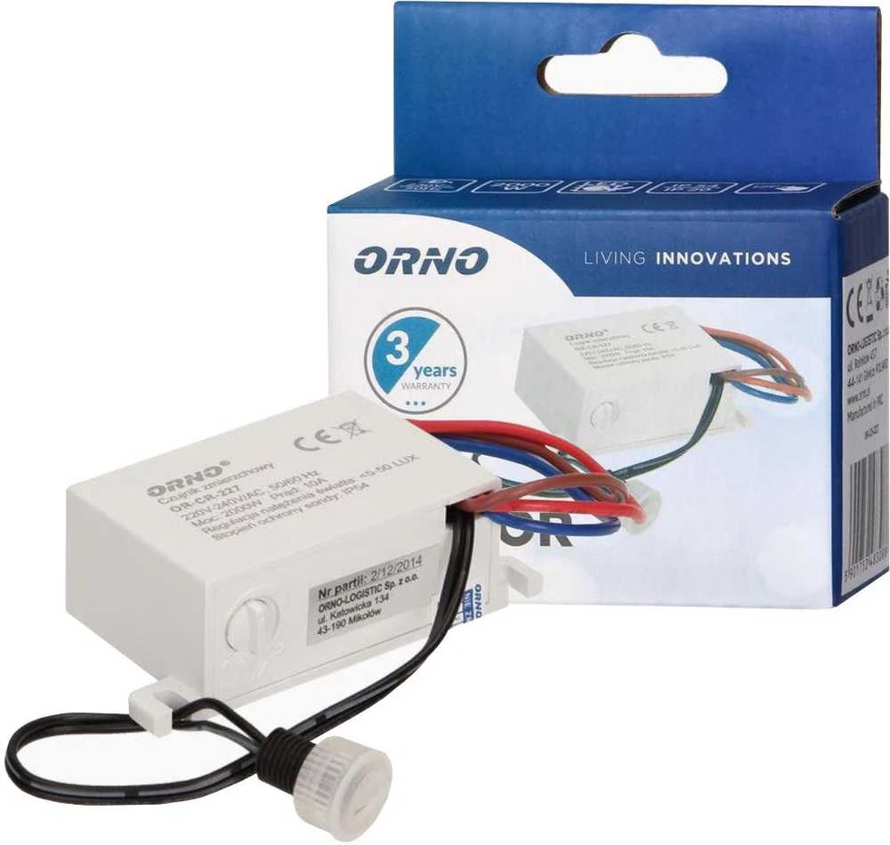 ORNO TWILIGHT jutiklis SU LAUKO MINI ZONDU, 2000W