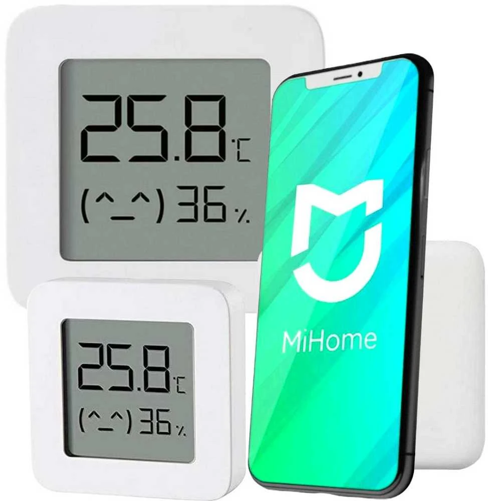 Jutiklis Xiaomi Mi Temperature and Humidity Monitor 2, baltas