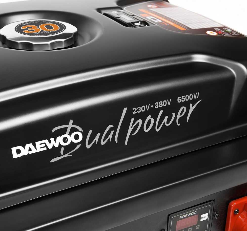 Daewoo benzininis generatorius GDA 7500DPE-3, 6.5kW, 1/3 fazės