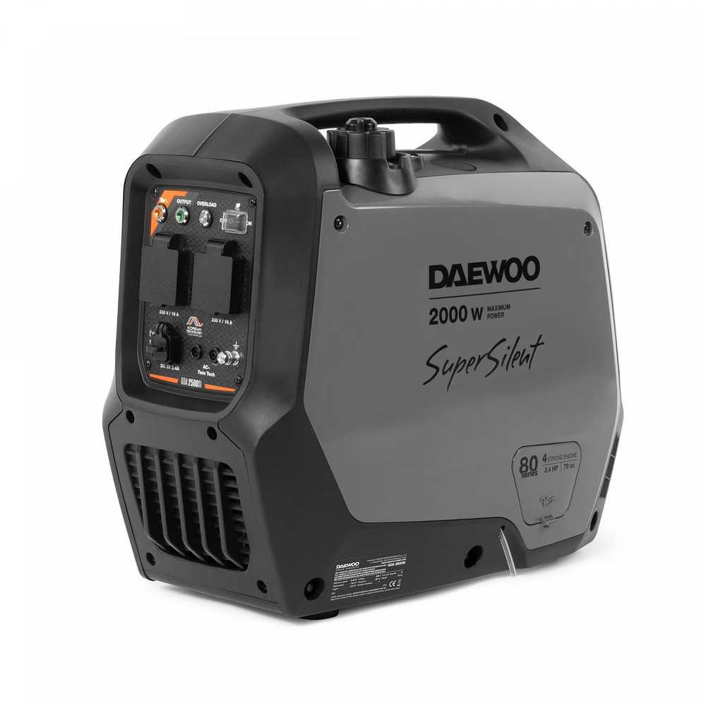Inverterinis benzininis generatorius Daewoo GDA 2500 Si 2.0kW